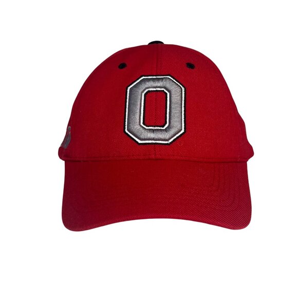 Ohio State Buckeyes Adjustable Hat Red OS Embroidered Big Ten Top Of The World - Picture 1 of 11
